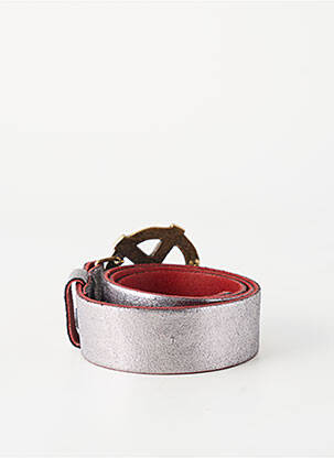 Ceinture effet matière satinée argent YOLETE femme