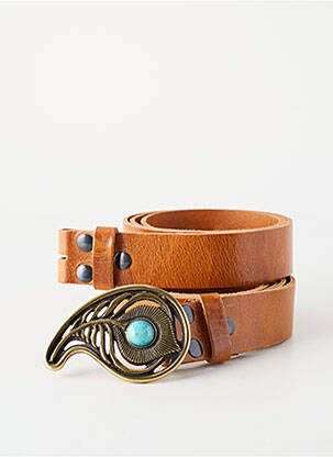 Ceinture effet matière satinée marron YOLETE femme