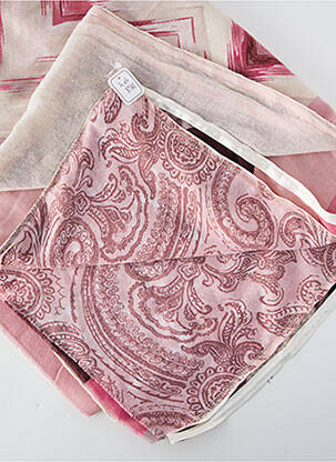 Foulard tissage popeline rose SHANNA femme