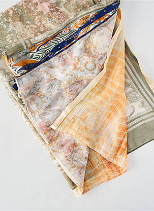 Foulard imprimé fantaisie beige SHANNA femme