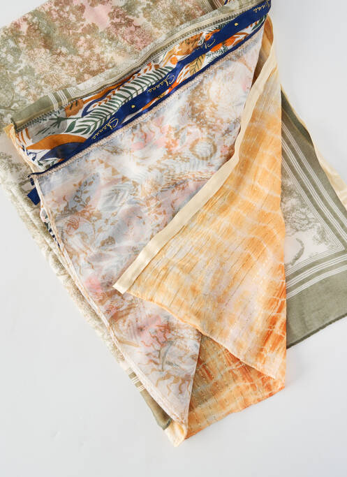 Foulard tissage tissage lurex beige SHANNA femme