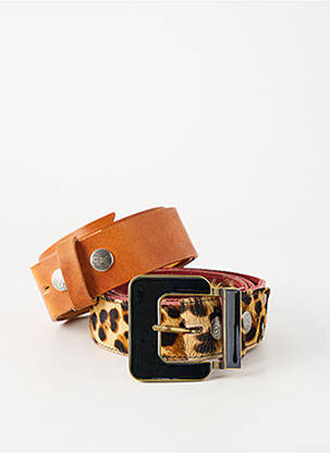 Ceinture coutures renforcées marron YOLETE femme