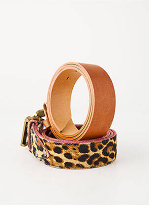 Ceinture coutures renforcées marron YOLETE femme