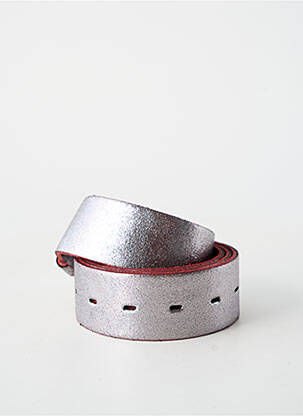 Ceinture effet matière satinée argent YOLETE femme