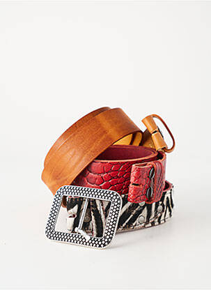 Ceinture coutures renforcées rouge YOLETE femme