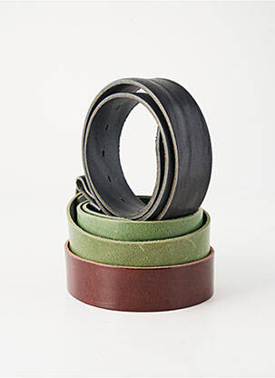Ceinture tissage simili-cuir vert YOLETE femme