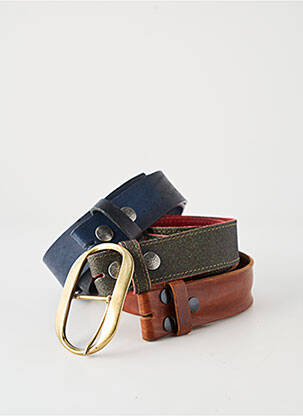 Ceinture tissage simili-cuir bleu YOLETE femme