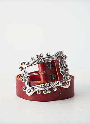 Ceinture tissage simili-cuir rouge YOLETE femme