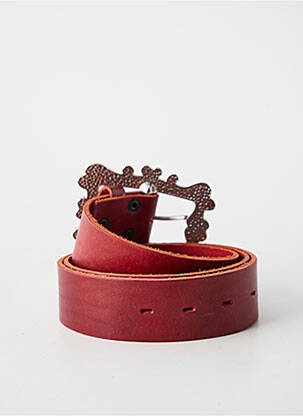 Ceinture tissage simili-cuir rouge YOLETE femme