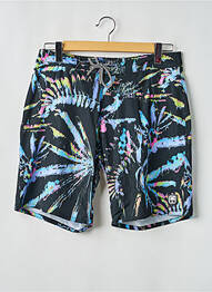 Short de bain imprimé fantaisie noir SUN PROJECT homme