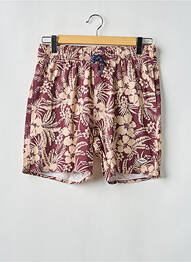 Short de bain effet matière satinée beige BARTS homme