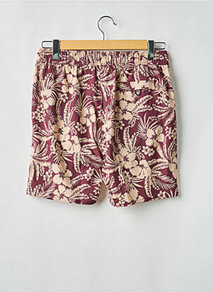 Short de bain effet matière satinée beige BARTS homme