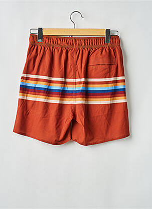 Short de bain imprimé rayures marron BARTS homme
