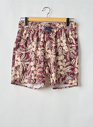 Short de bain effet matière satinée beige BARTS homme