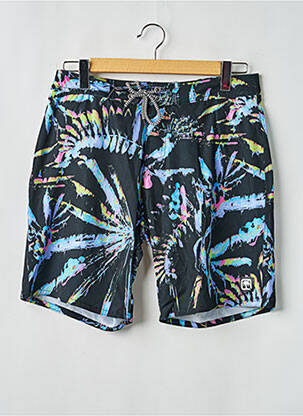 Short de bain imprimé fantaisie noir SUN PROJECT homme