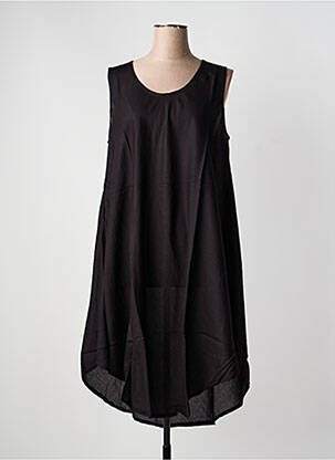 Robe de plage sans manche noir LAGON BLEU femme