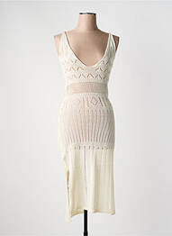 Robe de plage coupe cintrée beige PALME femme