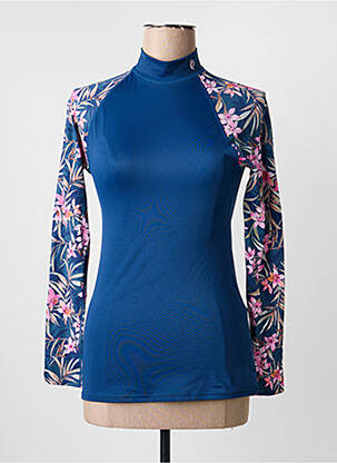 Top de bain imprimé fantaisie bleu OLYMPIA femme