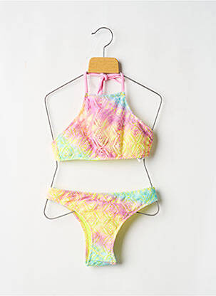 Maillot de bain 2 pièces stretch jaune BORABORA femme