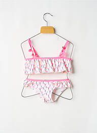 Maillot de bain 2 pièces imprimé fantaisie blanc LULU CASTAGNETTE fille