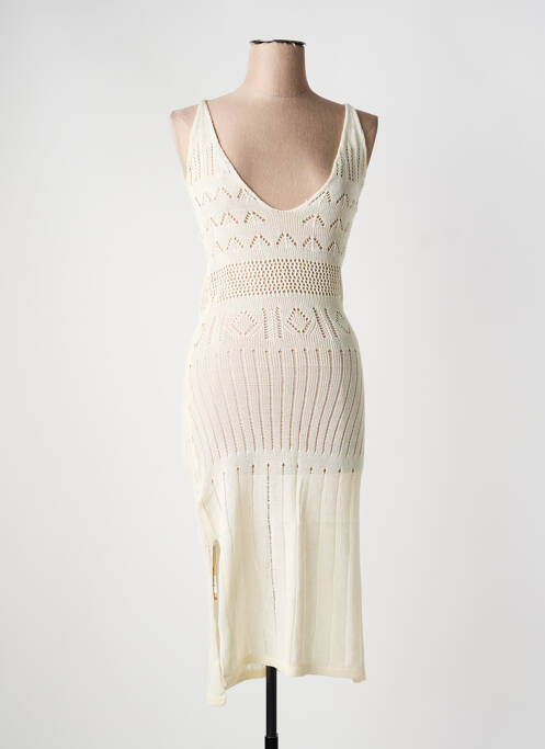 Robe de plage coupe cintrée beige PALME femme