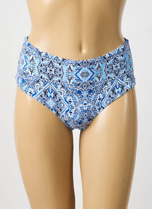 Bas de maillot de bain imprimé fantaisie culotte bleu DAG ADOM femme