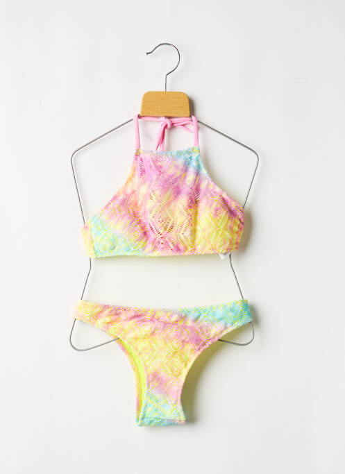 Maillot de bain 2 pièces stretch jaune BORABORA femme