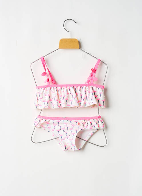 Maillot de bain 2 pièces imprimé fantaisie blanc LULU CASTAGNETTE fille