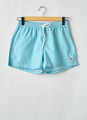 Short de bain imprimé rayures bleu LAGON BLEU homme