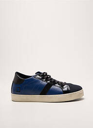 Baskets tissage satiné bout rond bleu DATE garcon