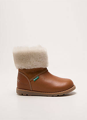 Bottines/boots tissage tissage pailleté bout rond marron KICKERS fille