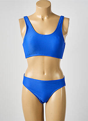 Maillot de bain 2 pièces stretch brassieres bleu LAGON BLEU femme