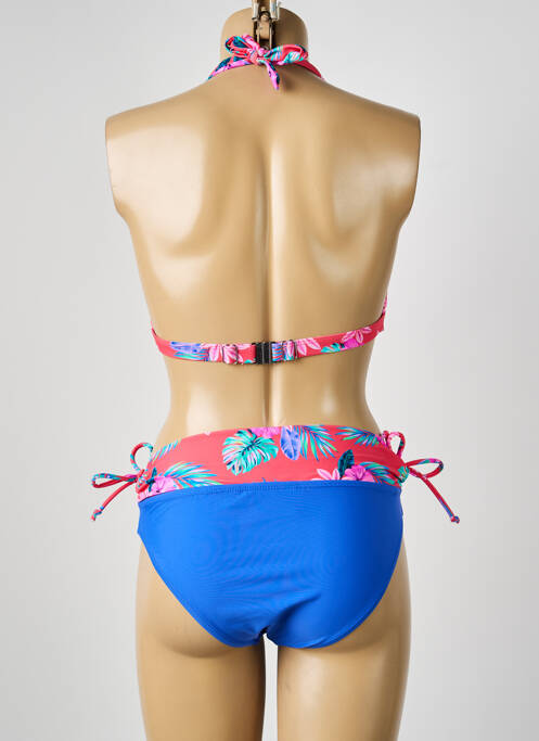 Maillot de bain 2 pièces stretch haut triangles bleu SUN PROJECT femme