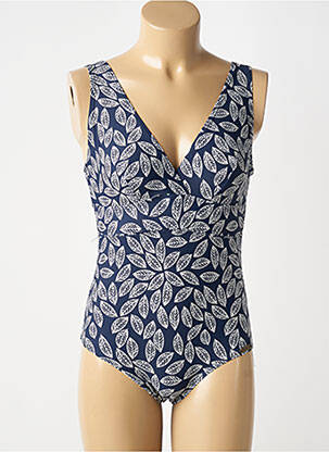 Maillot de bain 1 pièce imprimé fantaisie bleu LAGON BLEU femme