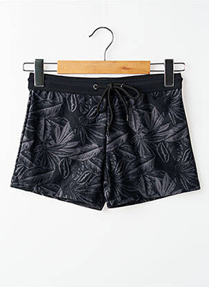 Short de bain tissage popeline noir SUN PROJECT homme