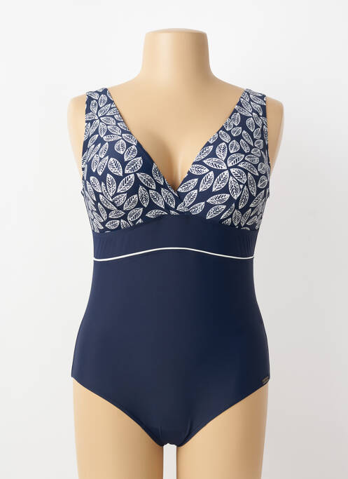 Maillot de bain 1 pièce imprimé fantaisie bleu LAGON BLEU femme