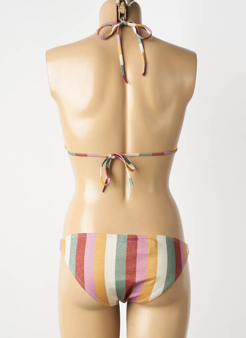 Maillot de bain 2 pièces stretch haut triangles rose PROTEST femme