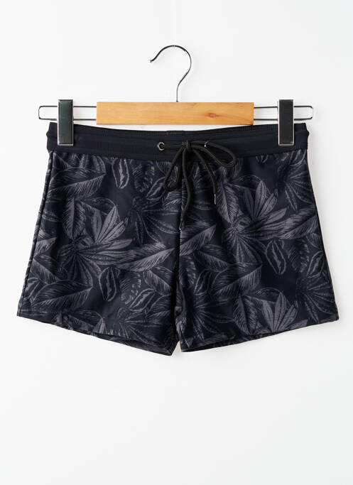 Short de bain tissage popeline noir SUN PROJECT homme