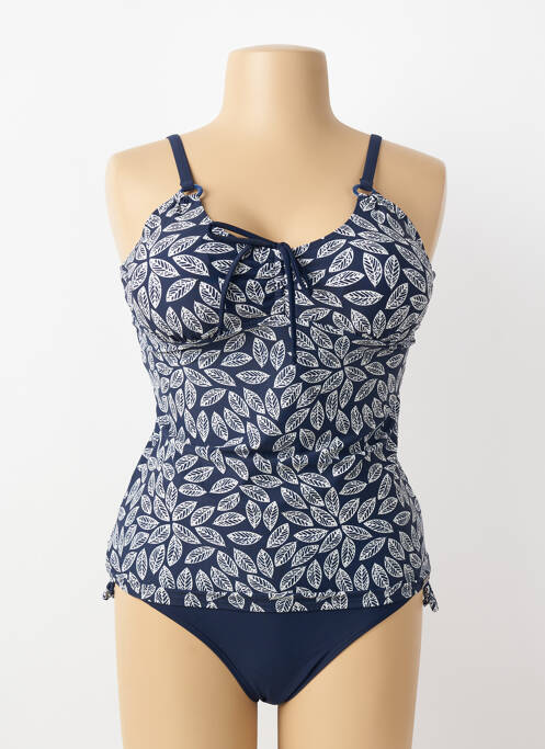 Tankini imprimé fantaisie bleu LAGON BLEU femme