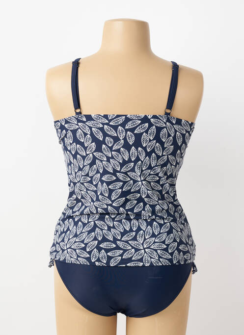 Tankini imprimé fantaisie bleu LAGON BLEU femme