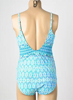 Maillot de bain 1 pièce imprimé fantaisie bleu OLYMPIA femme