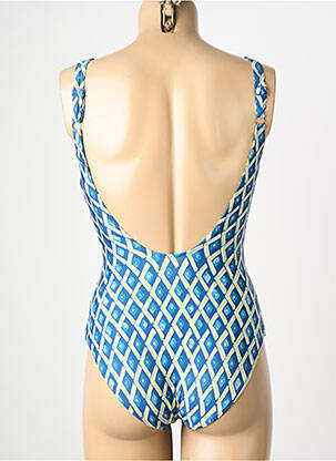 Maillot de bain 1 pièce imprimé fantaisie bleu TESSY femme