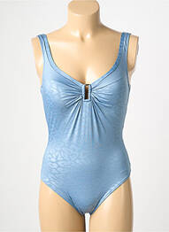 Maillot de bain 1 pièce imprimé fantaisie bleu TESSY femme