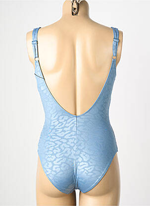 Maillot de bain 1 pièce imprimé fantaisie bleu TESSY femme