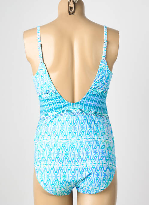 Maillot de bain 1 pièce imprimé fantaisie bleu OLYMPIA femme