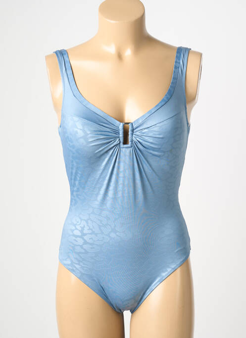 Maillot de bain 1 pièce imprimé fantaisie bleu TESSY femme