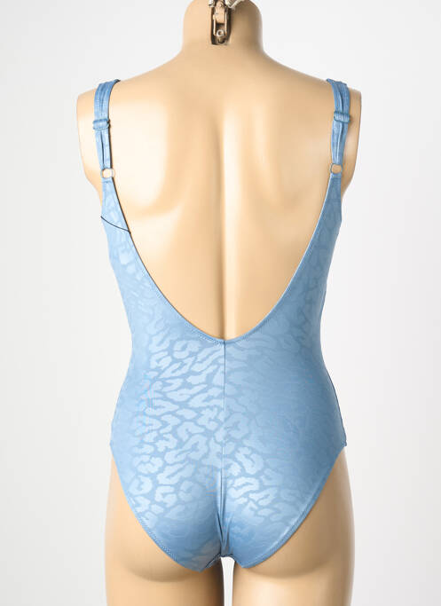 Maillot de bain 1 pièce imprimé fantaisie bleu TESSY femme