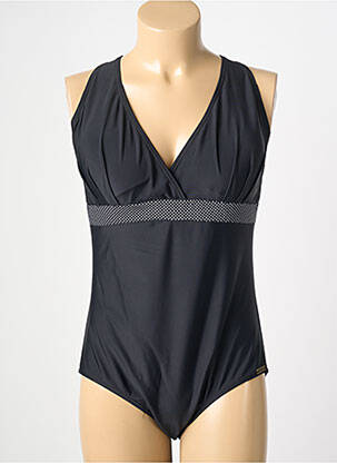 Maillot de bain 1 pièce stretch haut soutien-gorge moulé noir LAGON BLEU femme