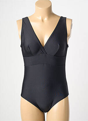 Maillot de bain 1 pièce stretch noir LAGON BLEU femme