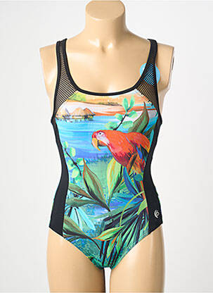 Maillot de bain 1 pièce imprimé fantaisie noir OLYMPIA fille